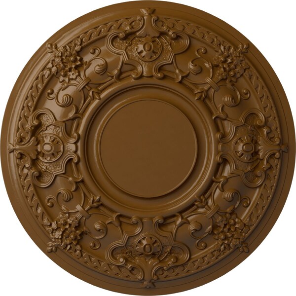 Ekena Millwork Jackson Ceiling Medallion (Fits Canopies up to 13 1/2"), 32 3/4"OD x 2 1/2"P, Smokey Topaz CM32JASTF - main